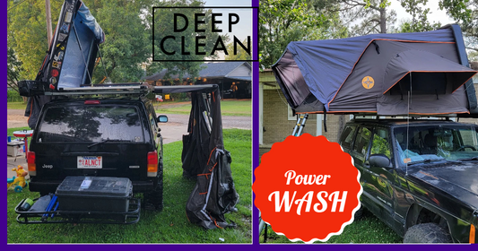 Deep clean the canvas of Roof Top Tent